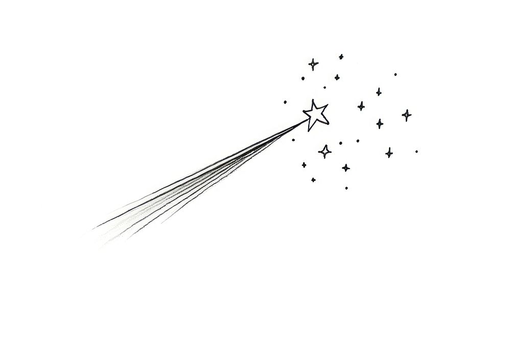 Shooting star drawing line astronomy.