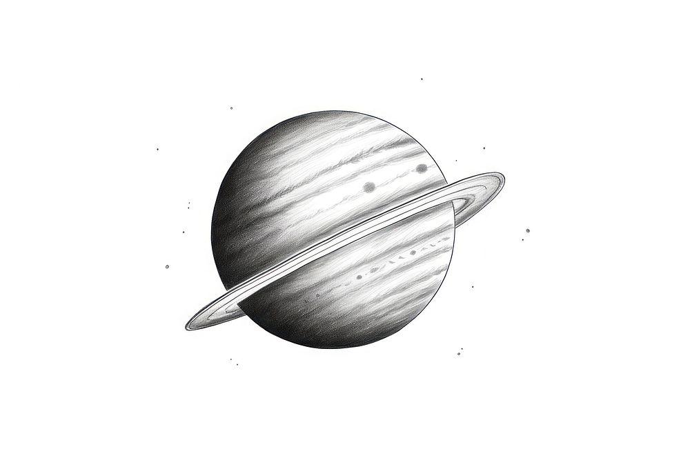 Planet drawing space monochrome.