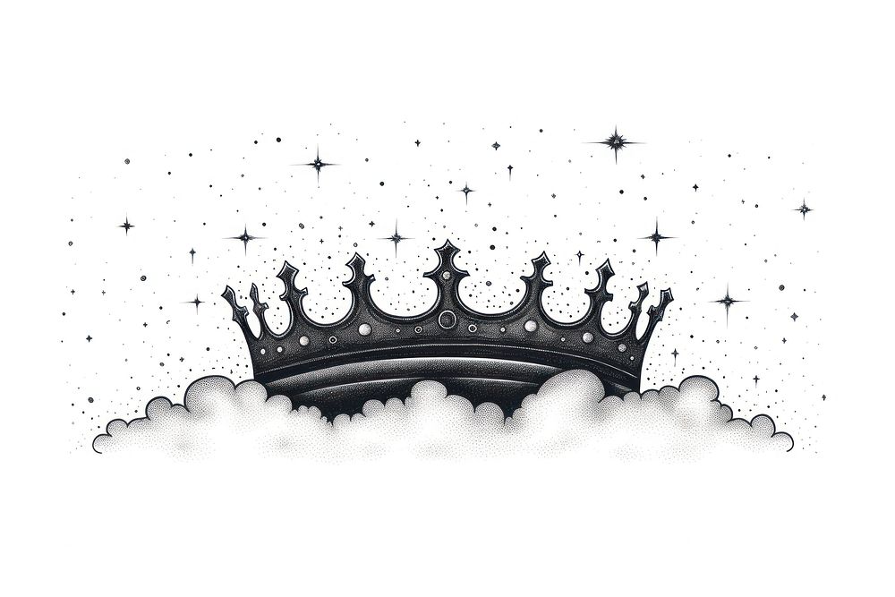 Crown tiara accessories monochrome.