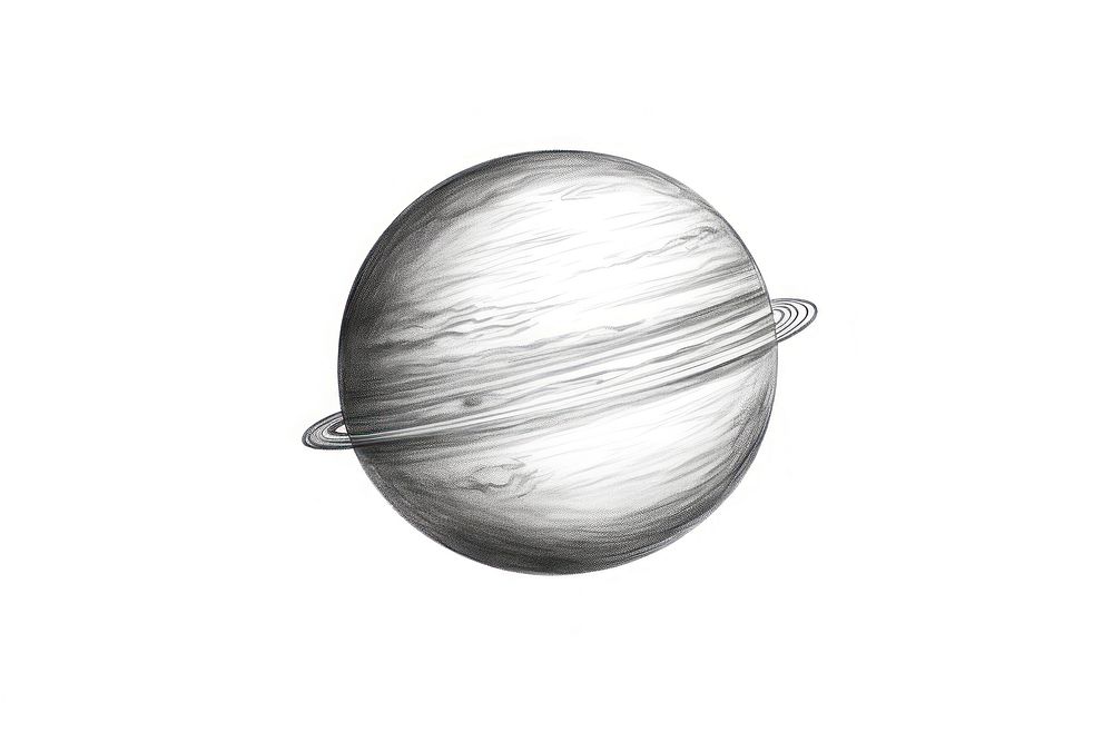 Planet drawing sphere sketch.