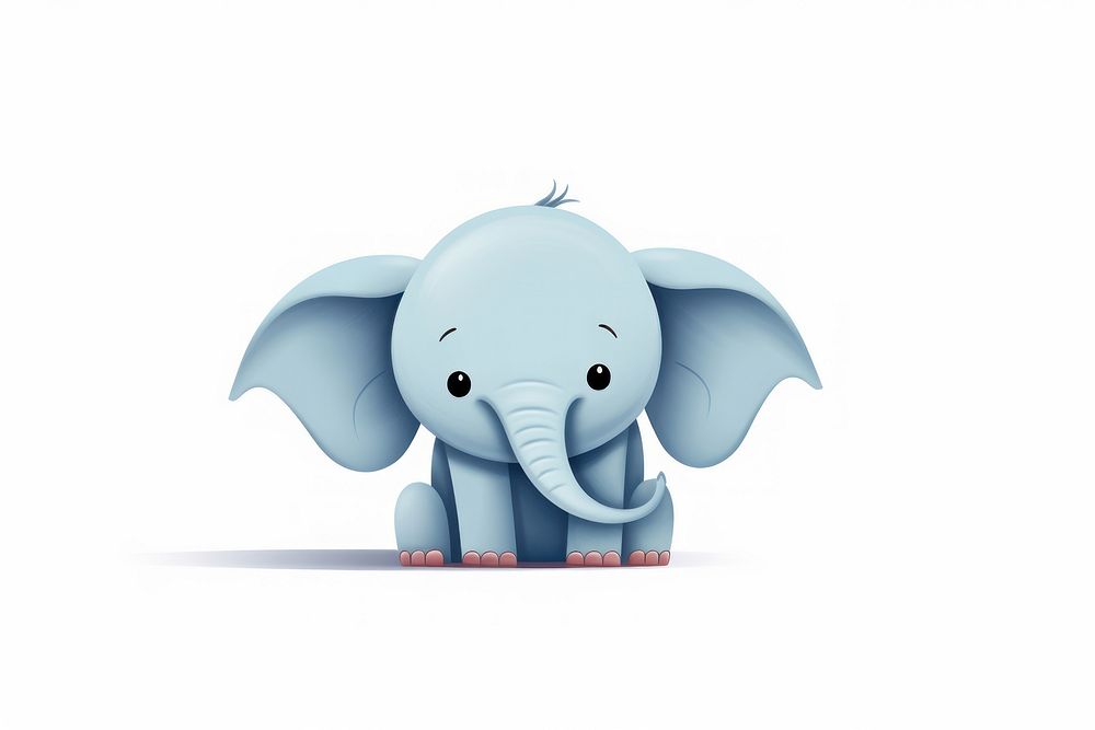 Elephent cartoon character elephant wildlife animal.