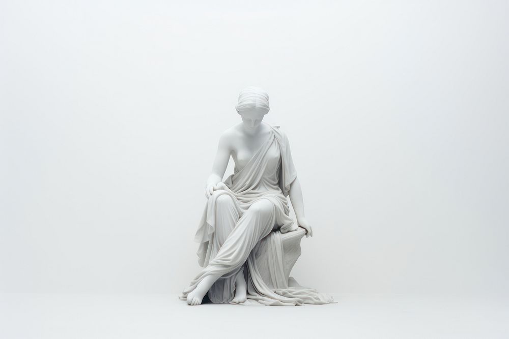 Statue sculpture figurine white.