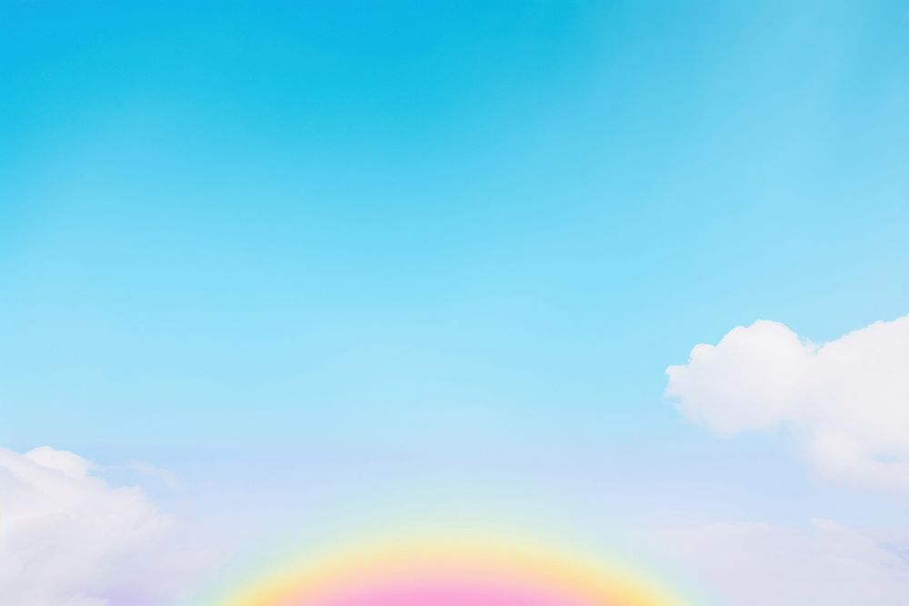Rainbow sky outdoors horizon.