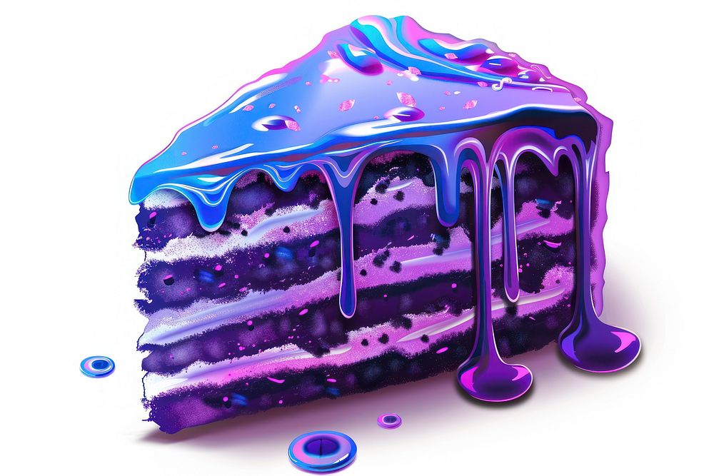 Neon cake dessert purple violet.
