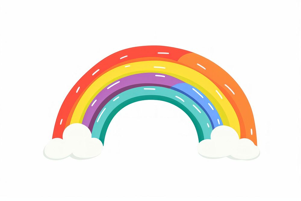Rainbow toy white background creativity.