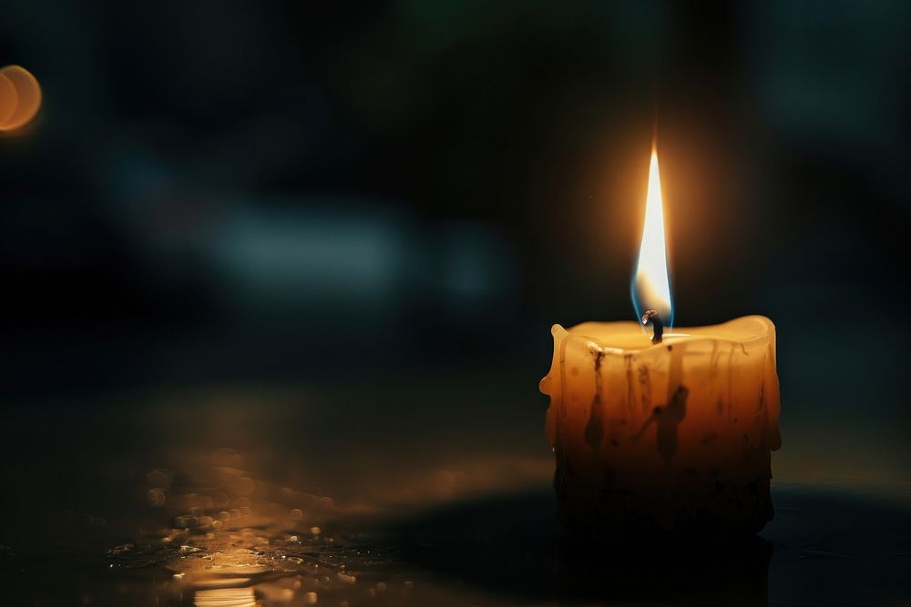 Candle candle burning night.