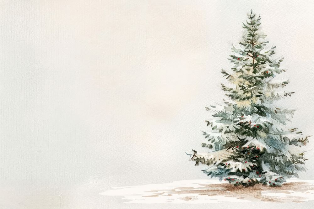 Christmas tree illustration border backgrounds plant white.