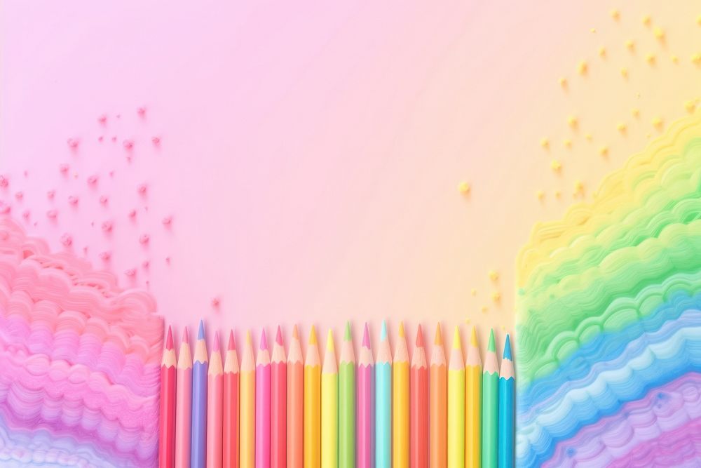Rainbow backgrounds crayon creativity.