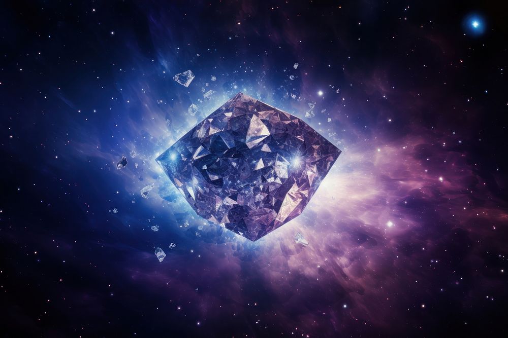 Diamond in space astronomy gemstone universe.