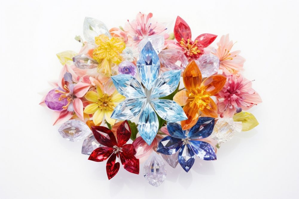 Diamond flower jewelry diamond.