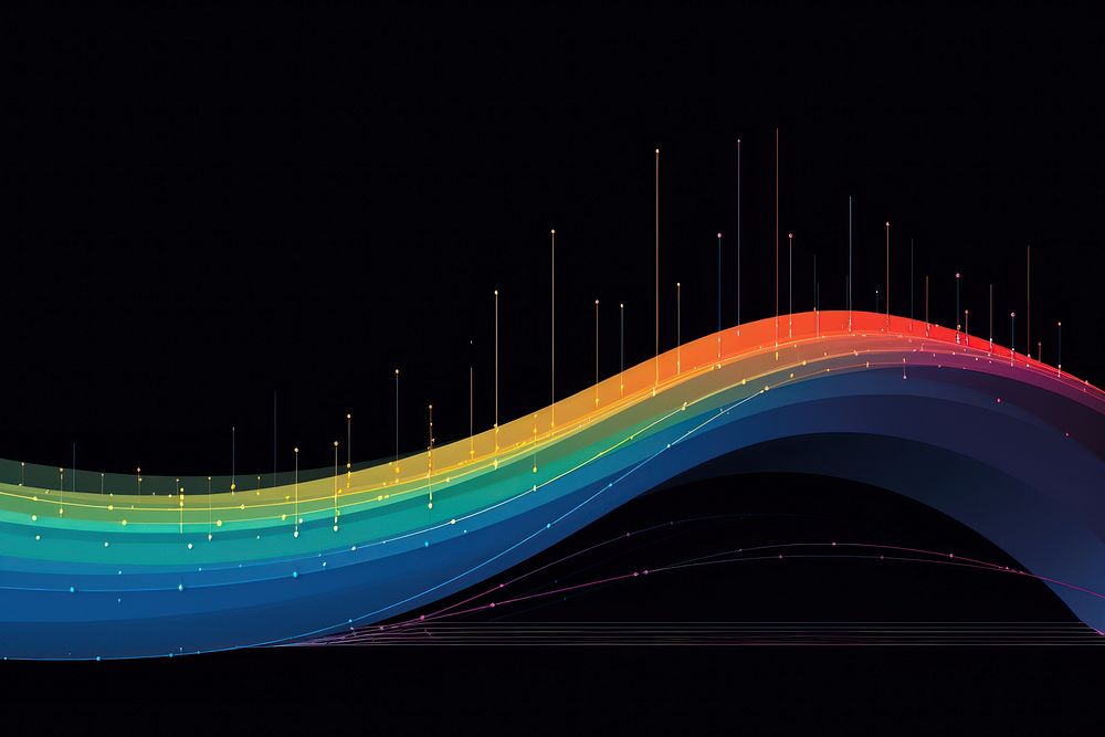Rainbow backgrounds diagram night.