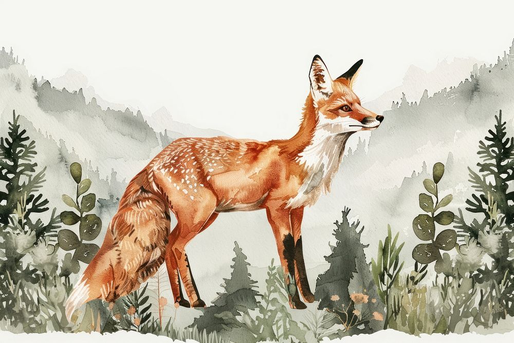 Nature background fox wildlife animal.