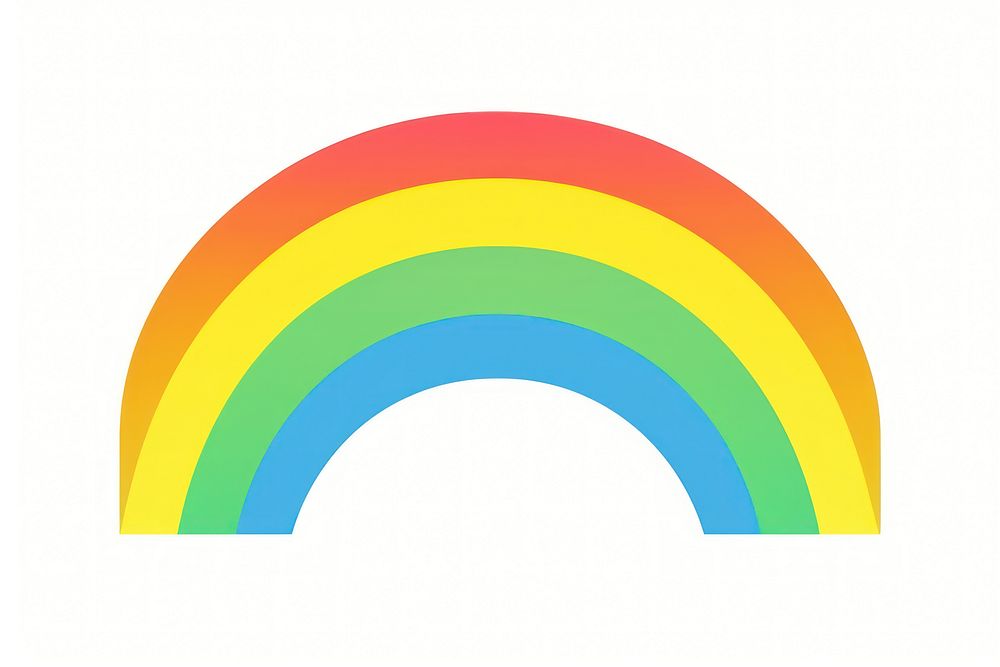 Illustration of a simple rainbow logo art refraction.