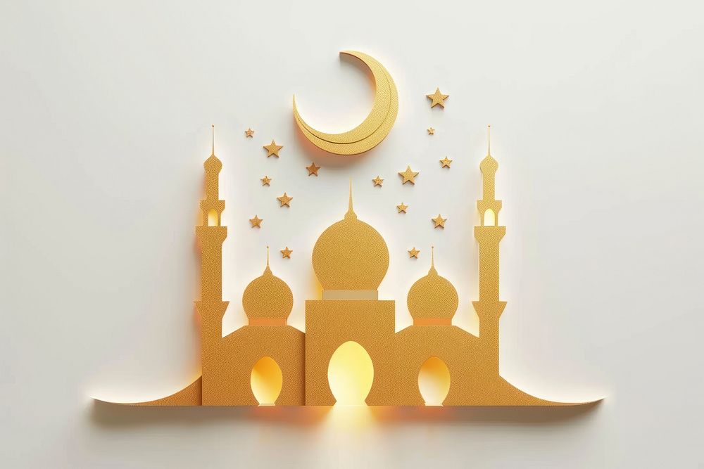 Illustration Ramadan Islamic icon architecture building spirituality.