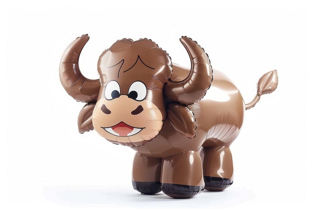 Wild buffalo made from balloon figurine mammal animal.