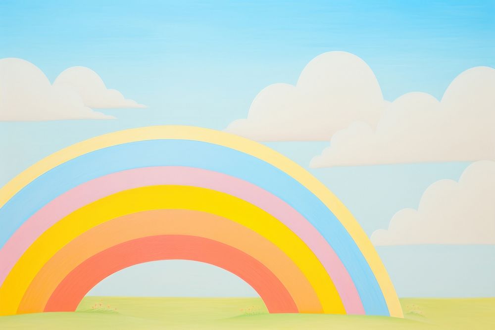 Rainbow painting backgrounds outdoors.
