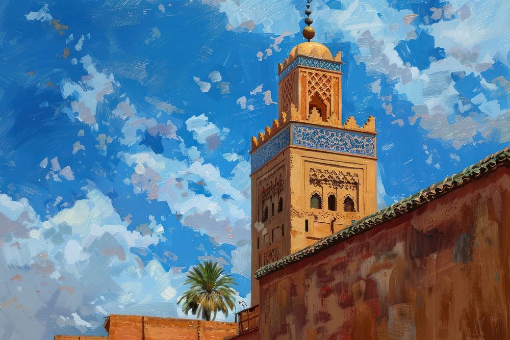 Medina of Marrakesh sky architecture building.
