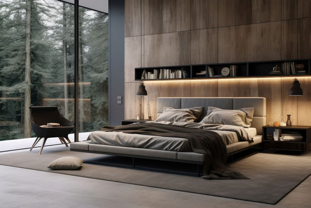 Bedroom furniture architecture comfortable.