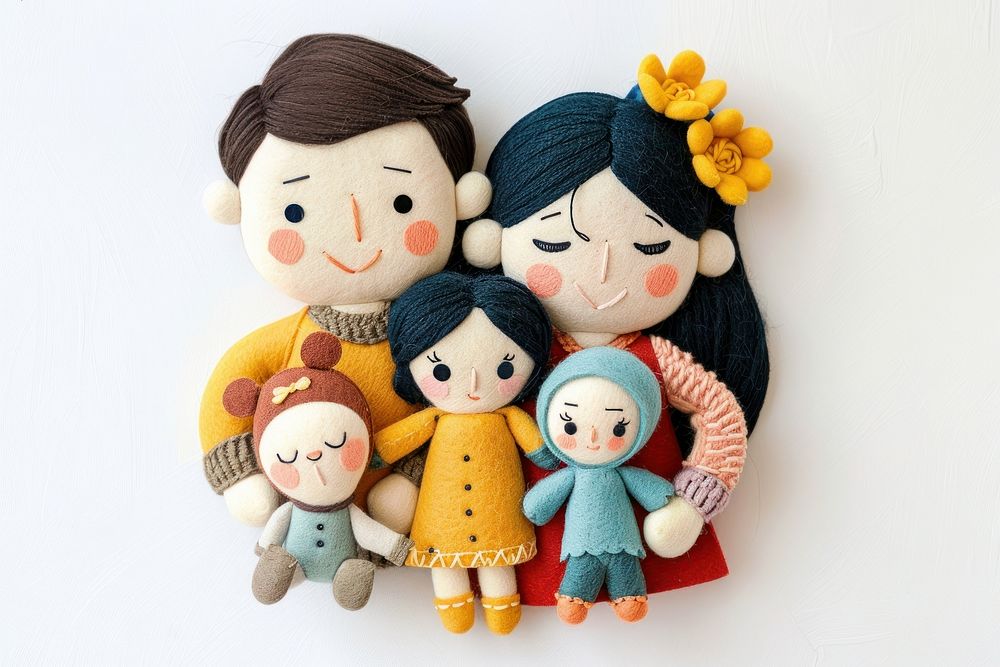 Family plush craft cute.