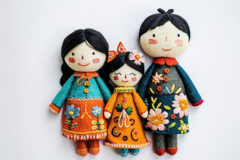 Family craft cute doll.