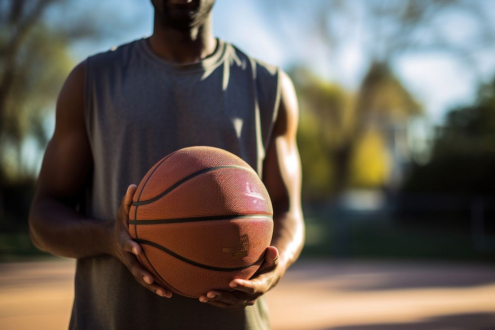 Athlete holding basketball sports athlete day.