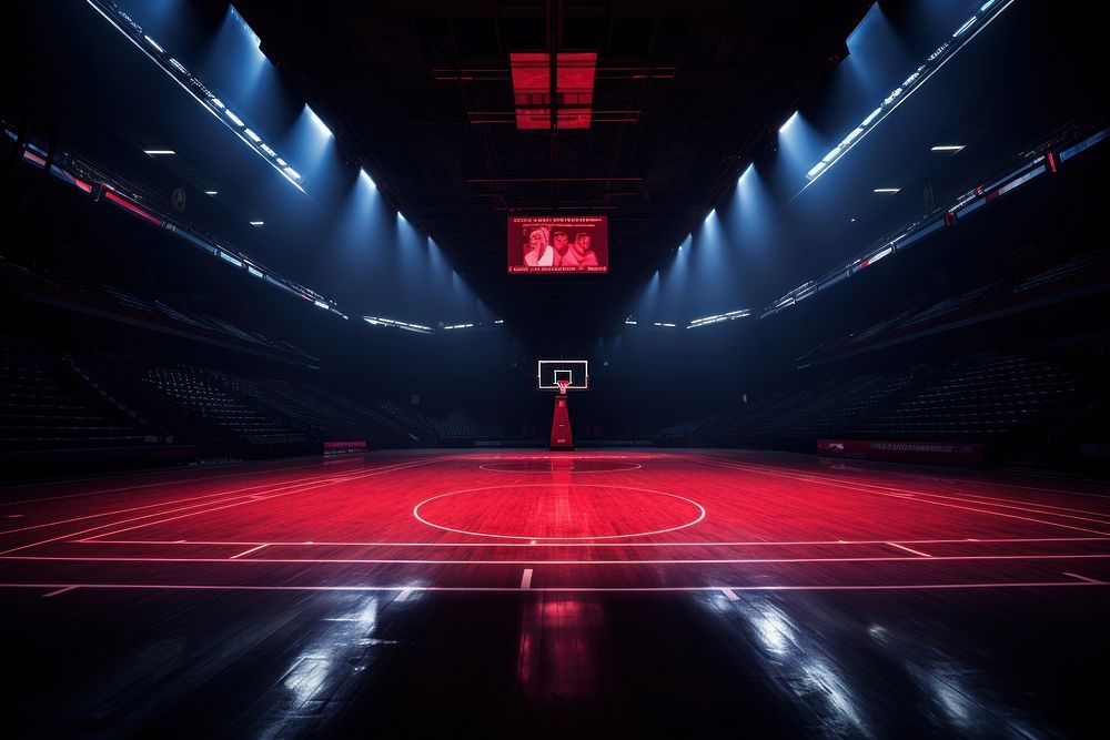 Basketball court basketball sports arena.