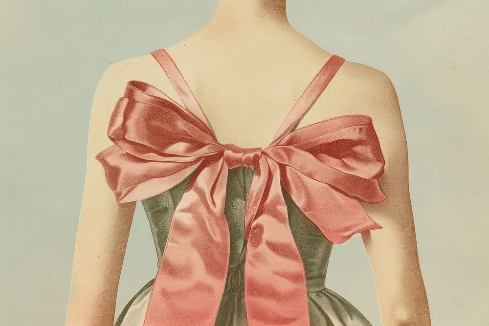 Vintage ribbon bow illustration accessories accessory elegance.