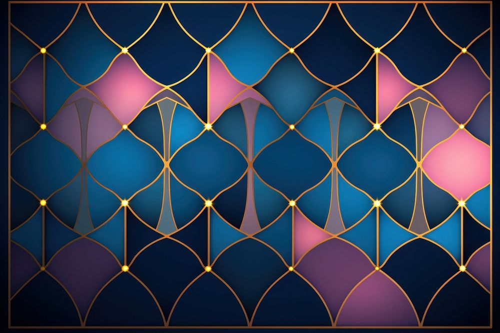Ramadan modern geometric style pattern blue architecture backgrounds.