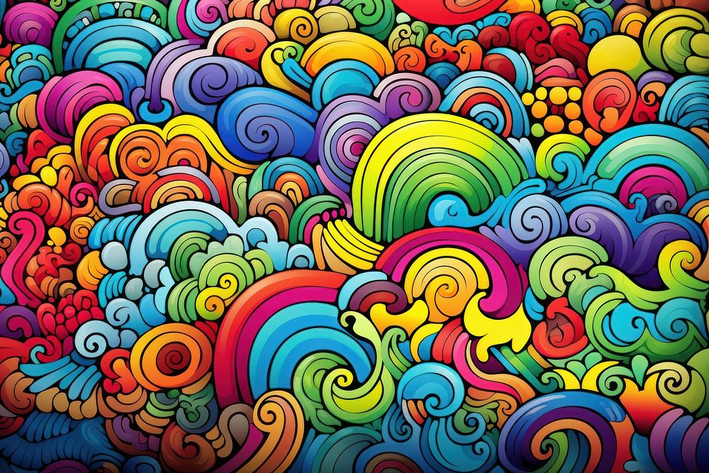 Rainbow drawing art backgrounds.