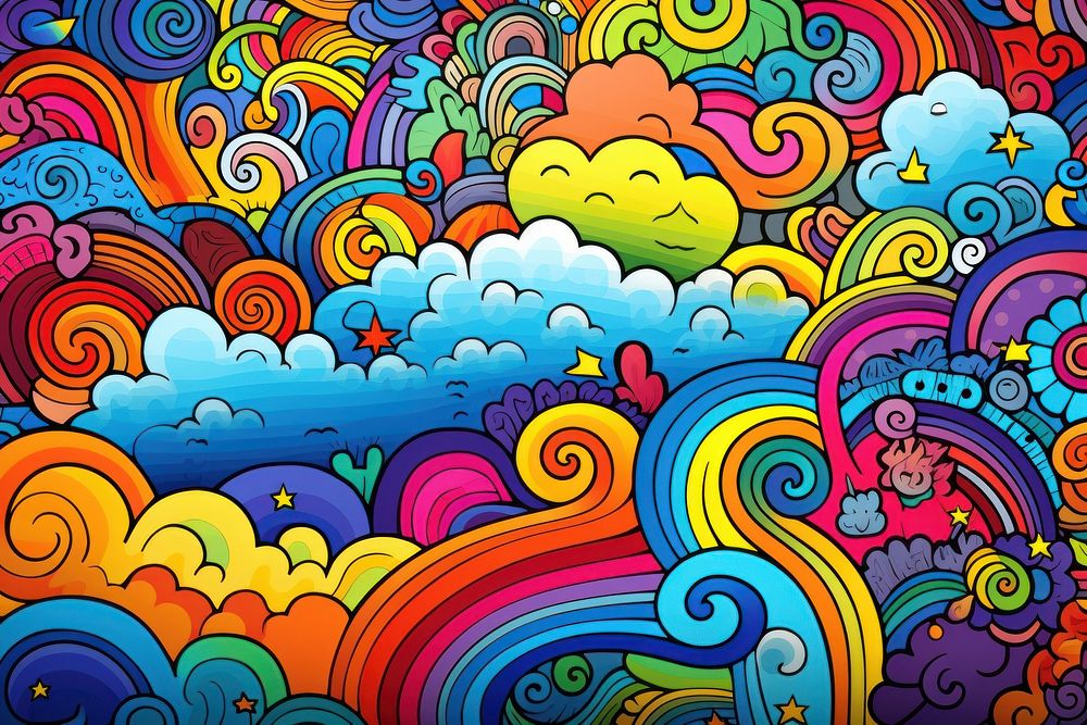 Rainbow art backgrounds pattern.