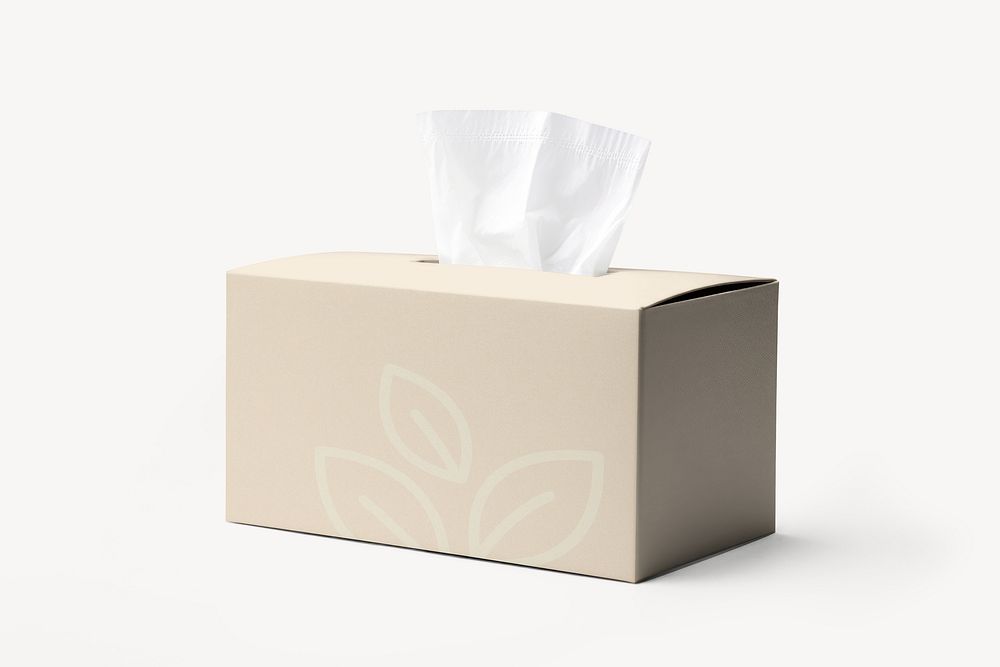 Paper tissue box mockup psd