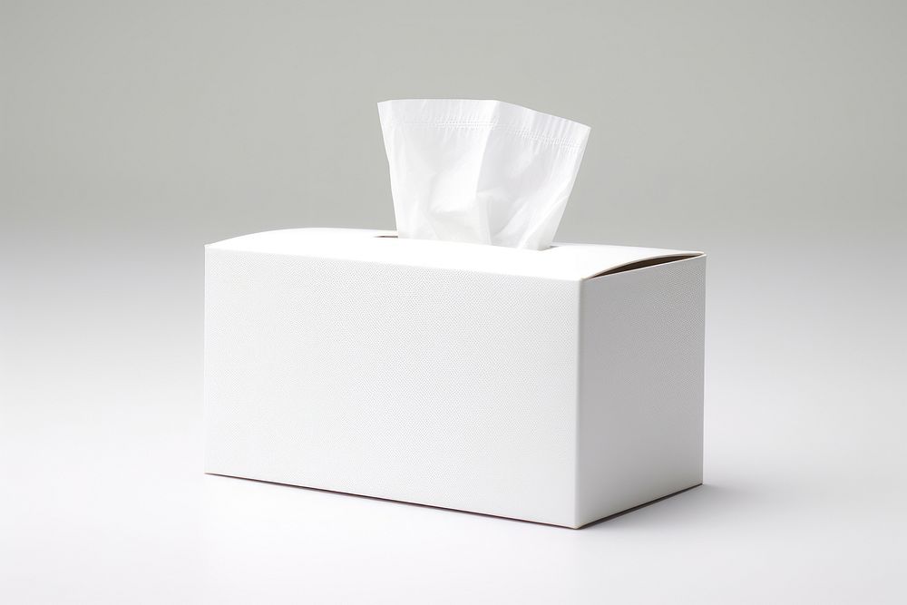 White tissue box paper white white background.