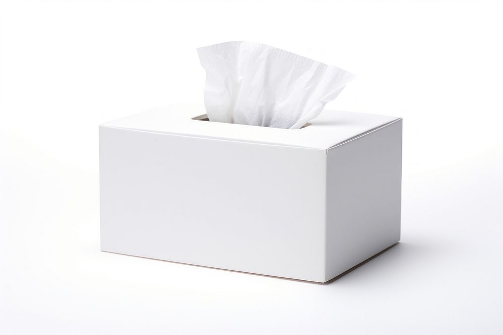 White tissue box paper white white background.