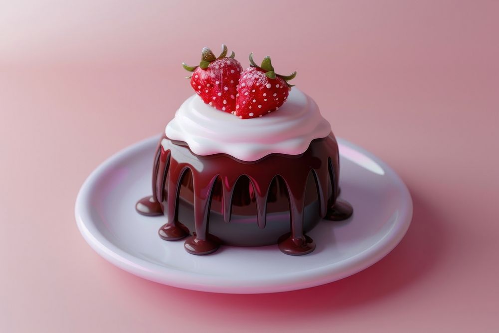 Dessert strawberry cupcake fruit.