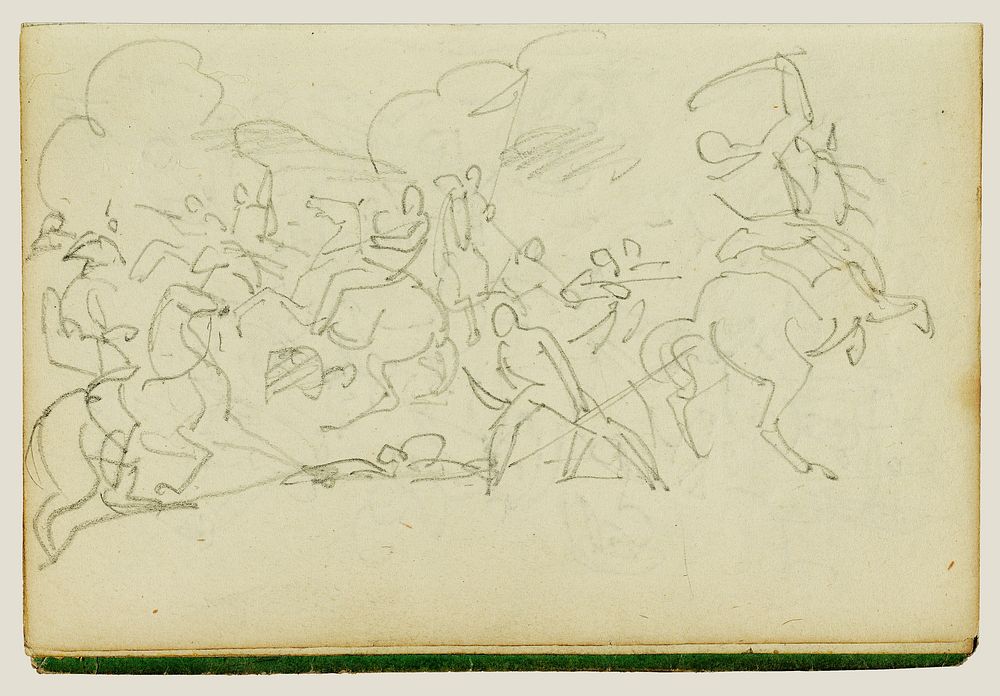 Cavalry battle by Théodore Géricault