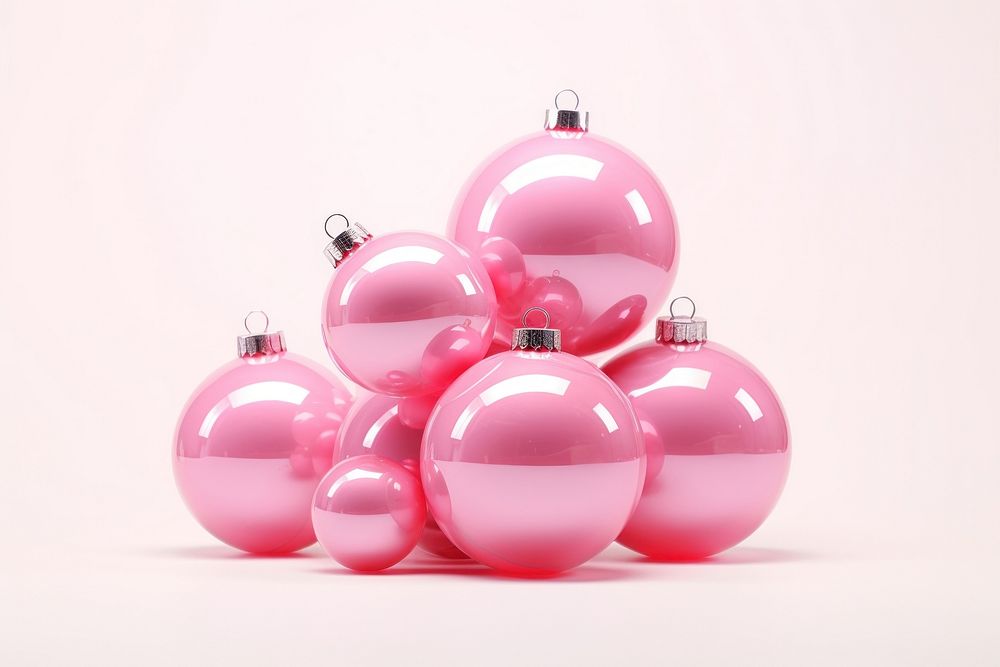 Xmas decor sphere pink celebration.