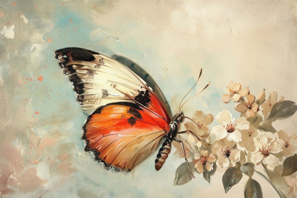 Butterfly painting art animal.