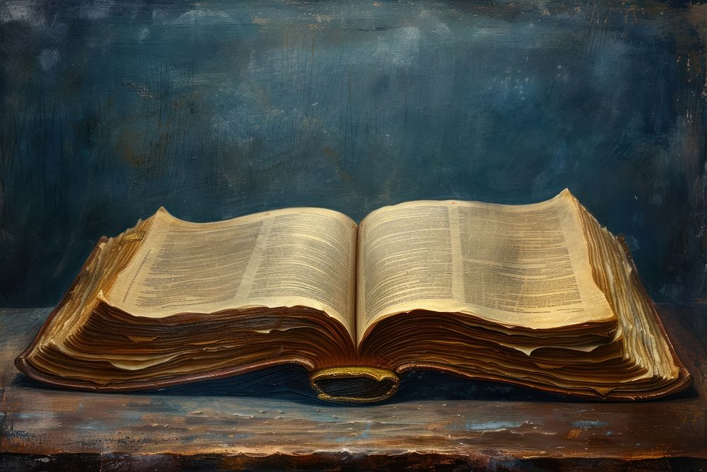 Open book publication painting spirituality.