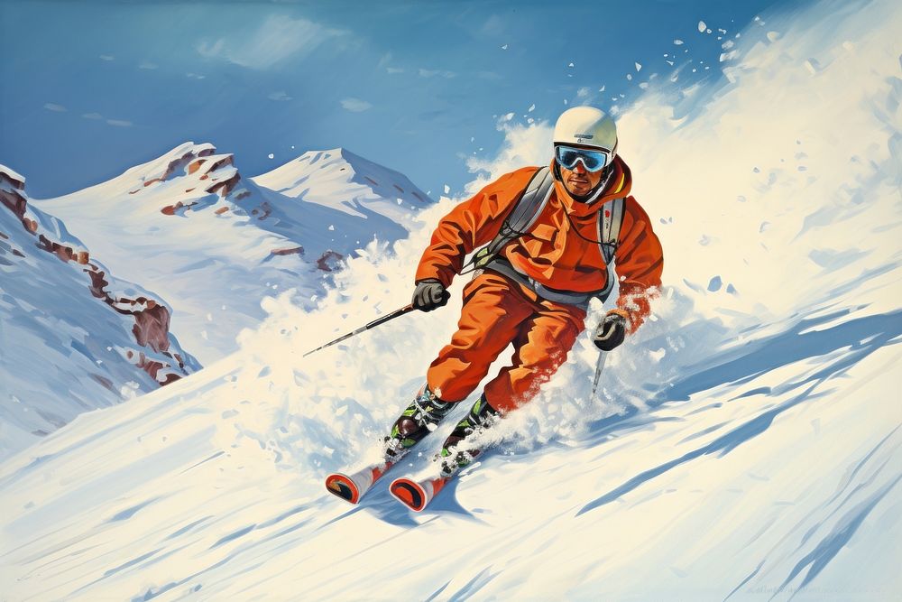 Recreation outdoors skiing sports.