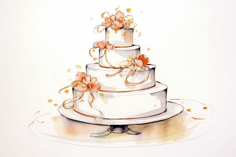 Wedding cake dessert food celebration.
