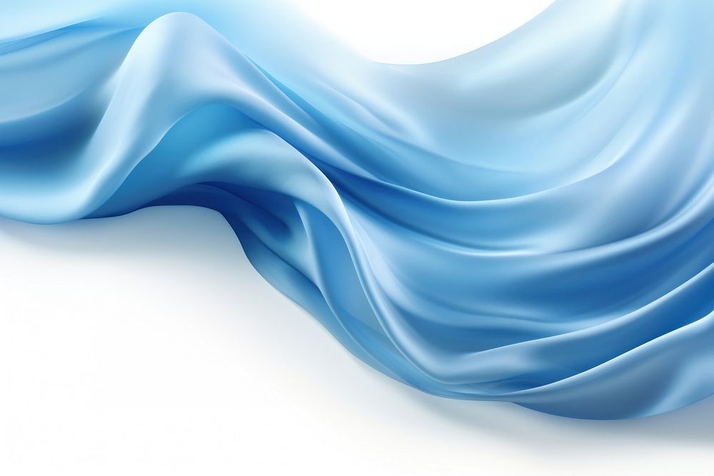 Flowing blue fabric backgrounds abstract white.