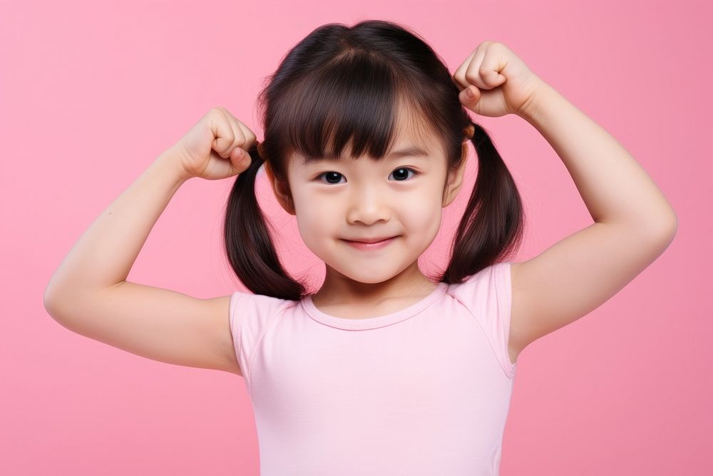 Asian little girl portrait smile photography.