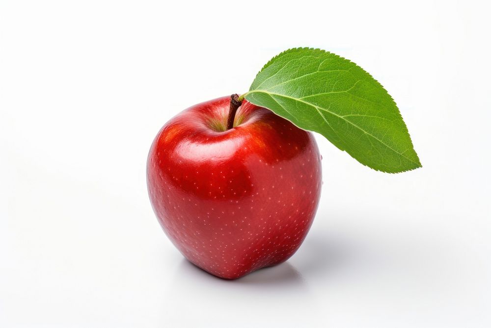 Apple with leaf fruit plant food.