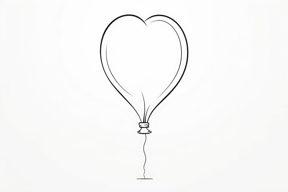 Balloon outline sketch aircraft white transportation.