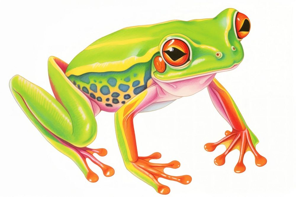 Frog amphibian wildlife drawing.