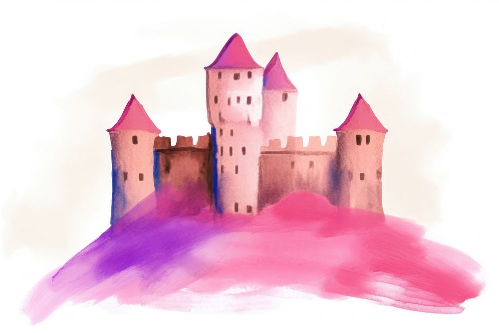 Castle architecture building purple.