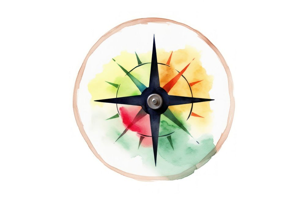 Compass white background creativity dartboard.