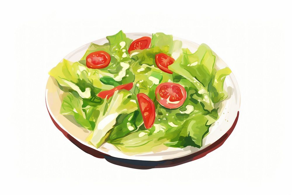 Salad vegetable lettuce plate.
