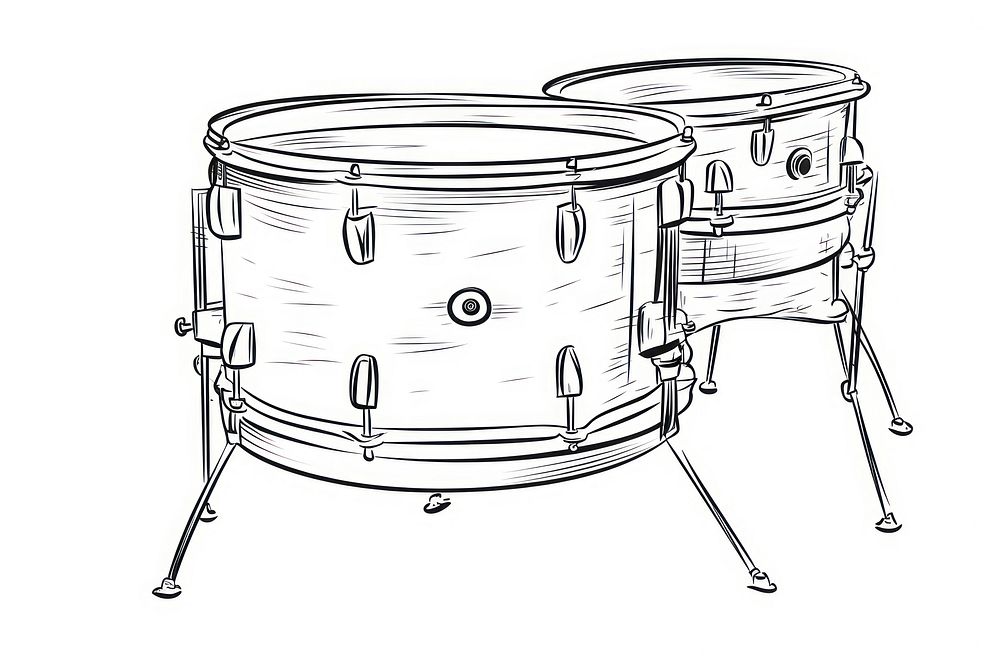 Sketsa perkusi drum drum. | BebasSketsa perkusi drum drum. | Bebas  