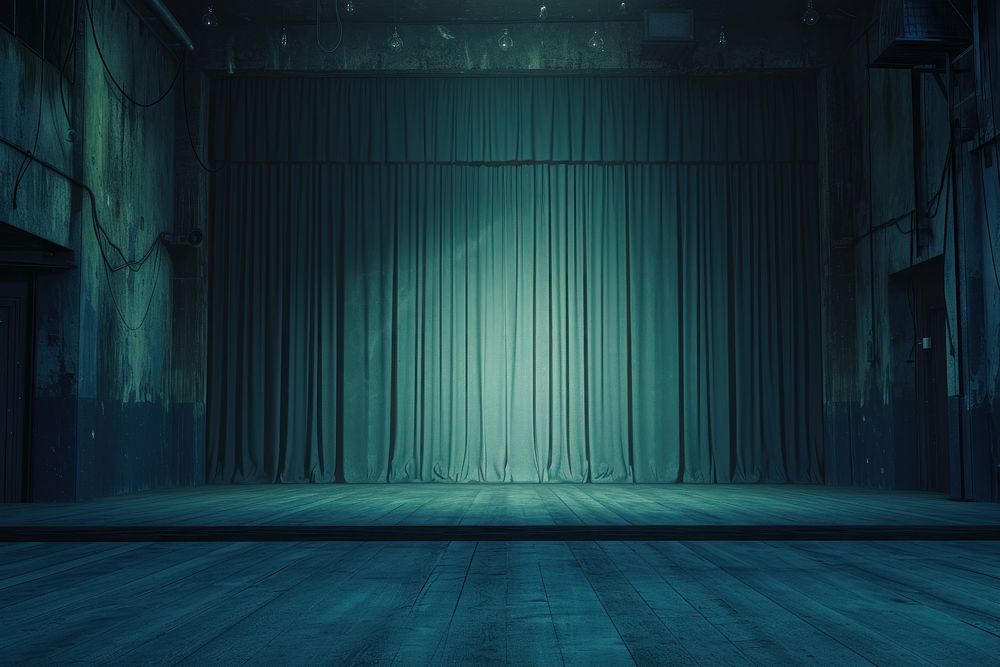 Empty cinema stage backgrounds lighting architecture.